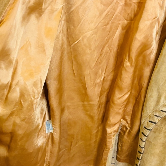 Danier 1970s Vintage Genuine Suede Brown Western Style Cowboy Coat SZ Medium - Picture 15 of 16